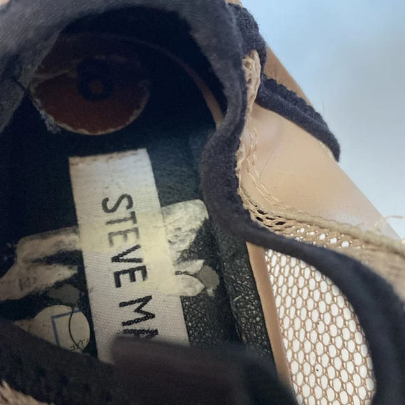 Steve Madden Rose‎ Gold Black Two Tome Kaison Size 8 Fashion Sneakers Pink Mesh - Picture 10 of 10